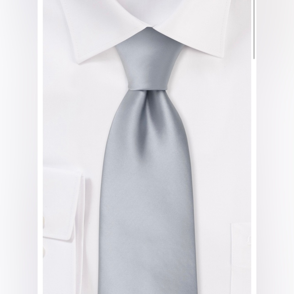 Puccini 100% Microfiber Silver
Standard Size Mens Tie - NEW